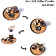 thumbnail image 5 of Pour Over Coffee Dripper, Reusable Ceramic Coffee Filter - Portable Single Serve Coffee Maker, Porcelain Slow Filter Cone Dripper for Travel Camping Office Home Brewing, 5 of 6