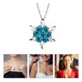 thumbnail image 4 of SIfdSeng Full Diamond Snowflake Necklace Creative Christmas Gift Pendant Necklace, 4 of 9