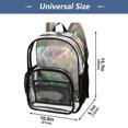 thumbnail image 4 of PVC Transparent Backpacks Clear Backpack for Travel and Outings Rainbow Cabbage, 4 of 7