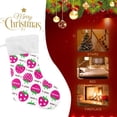 thumbnail image 7 of SKYSONIC Strawberry Christmas Stocking Personalized Large Candy Stocking Hanging Gift Xmas Stockings Decoration for Family Holiday Party Ornaments Decor Fireplace, 7 of 7