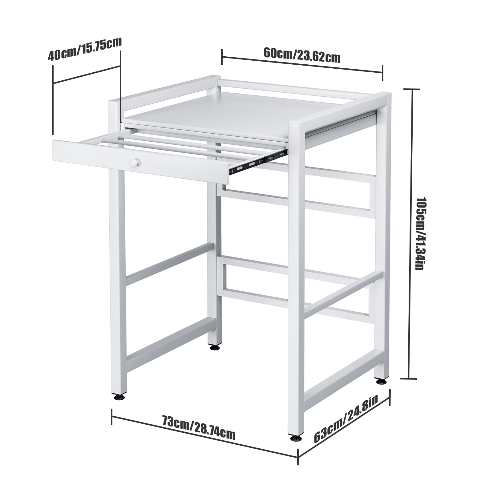 Over The Washer Storage Shelf, Washing Machine Storage Utility Rack with Countertop, Washing Machine Storage Stand