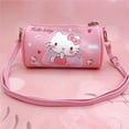 thumbnail image 1 of Bolsos de hombro para mujer Sanrio Hello Kitty Melody Kulomi, bolso de mano Original de Anime de 19x9x10cm, bolso redondo con estampado de PU, bolso de mensajero para niñas, 1 of 4