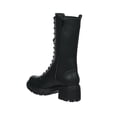 thumbnail image 4 of Bota Alta Mujer Moda Casual Juvenil Urbana Cómoda Tipo Piel Negro Agujetas Tipo Militar 040D2F negro 27 Incógnita 040D2F, 4 of 7