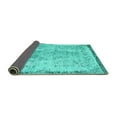 thumbnail image 2 of Ahgly Company Indoor Rectangle Abstract Turquoise Blue Contemporary Area Rugs, 2' x 3', 2 of 4
