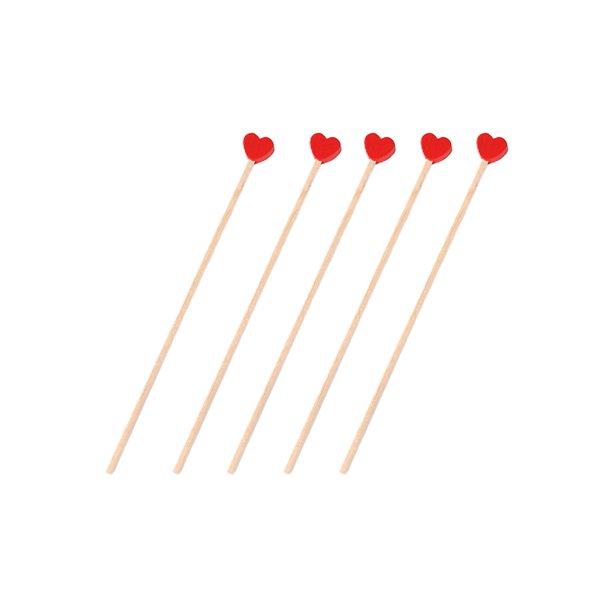 Naievear 100pcs Drink Stirring Stick Safe Multi-purpose Heart Shape Disposable Sanitary Cocktail Mixing Bar For Tea