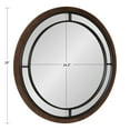 thumbnail image 6 of Kate and Laurel Audubon Modern Wood Framed Wall Mirror, 28 inch Diameter, Rustic Brown, Decorative Farmhouse Round Mirror, 6 of 7