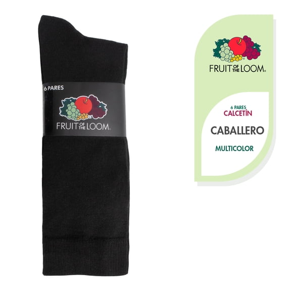 Calcetin Fruit Of The Loom para Hombre, Multicolor 6 Piezas Unitalla