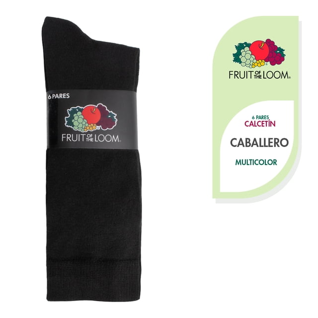 Calcetin Fruit Of The Loom para Hombre, Multicolor 6 Piezas Unitalla