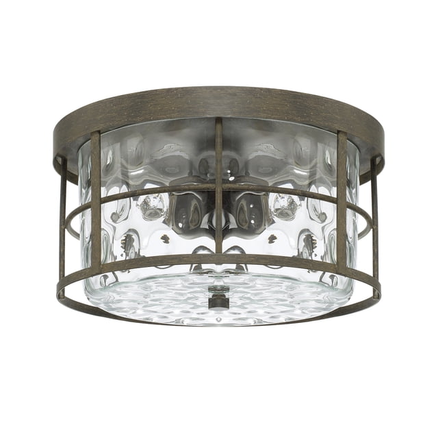 Capital Lighting Bristol 225021FH 2-Light Flush Mount Ceiling Light, 13" Round