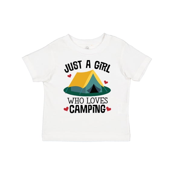 Inktastic Just a Girl Who Loves Camping Girls Toddler T-Shirt