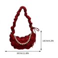thumbnail image 5 of Bolsa bandolera para mujer, Bolsa de compras plisado con cadena de perlas, Bolsa de viaje para acampada para mujer Likrtyny Para Estrenar, 5 of 5