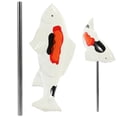 thumbnail image 2 of Lawn Pond Decoration Resin Carp Figure for Garden Outdoor Yard White Non Fading 1Set, 2 of 4