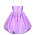 thumbnail image 2 of Girls Dress Purple Rose Flower Ruffle Sleeveless Strap Formal Party 6 Years, 2 of 6