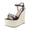 Black, variant on Wedge Sandals for Women Espadrilles Comfortable Open Square Toe Rhinestone Band Ankle Strap High Heels Dressy Summer Shoes Green Size 9