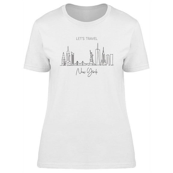 Let's Travel New York City T-Shirt Women -Image by Shutterstock, Female 3X-Large