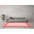 thumbnail image 3 of Ahgly Company Indoor Square Solid Red Modern Area Rugs, 5' Square, 3 of 4