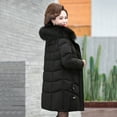 thumbnail image 3 of Babysbule Winter Jackets for Women Women's Winter Plus Size Mid-Length Slim Padded Jacket Mother's Cotton Coat, 3 of 9