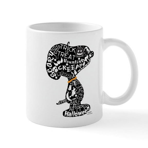 CafePress - Halloween Snoopy Collage Mugs - 11 oz Ceramic Mug - Novelty Coffee Tea Cup