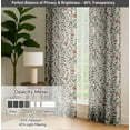 thumbnail image 6 of Vargottam 84 Inch Rod Pocket/Back Tab Cotton Curtains for Windows and Doors - Light Filtering Cotton - Light Filtering Drapes For Doors - Set of 2 Panels, 52"x84" - Tulip Vine Print (White), 6 of 8