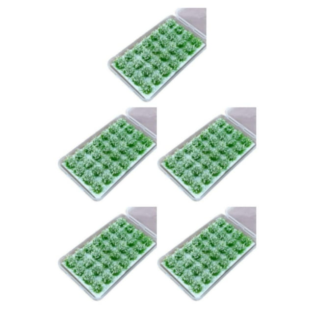 Baohd 28pcs Plastic Educational And Realistic Detail Static Grasses Flower Tufts For Model Builders Lily white 5Set