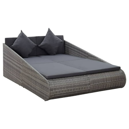 Casafoyer Garden Bed Gray 78.7"x54.7" Poly Rattan