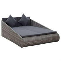 Casafoyer Garden Bed Gray 78.7"x54.7" Poly Rattan