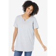 thumbnail image 6 of Woman Within Plus Size Perfect Short-Sleeve Keyhole Tee, 6 of 6