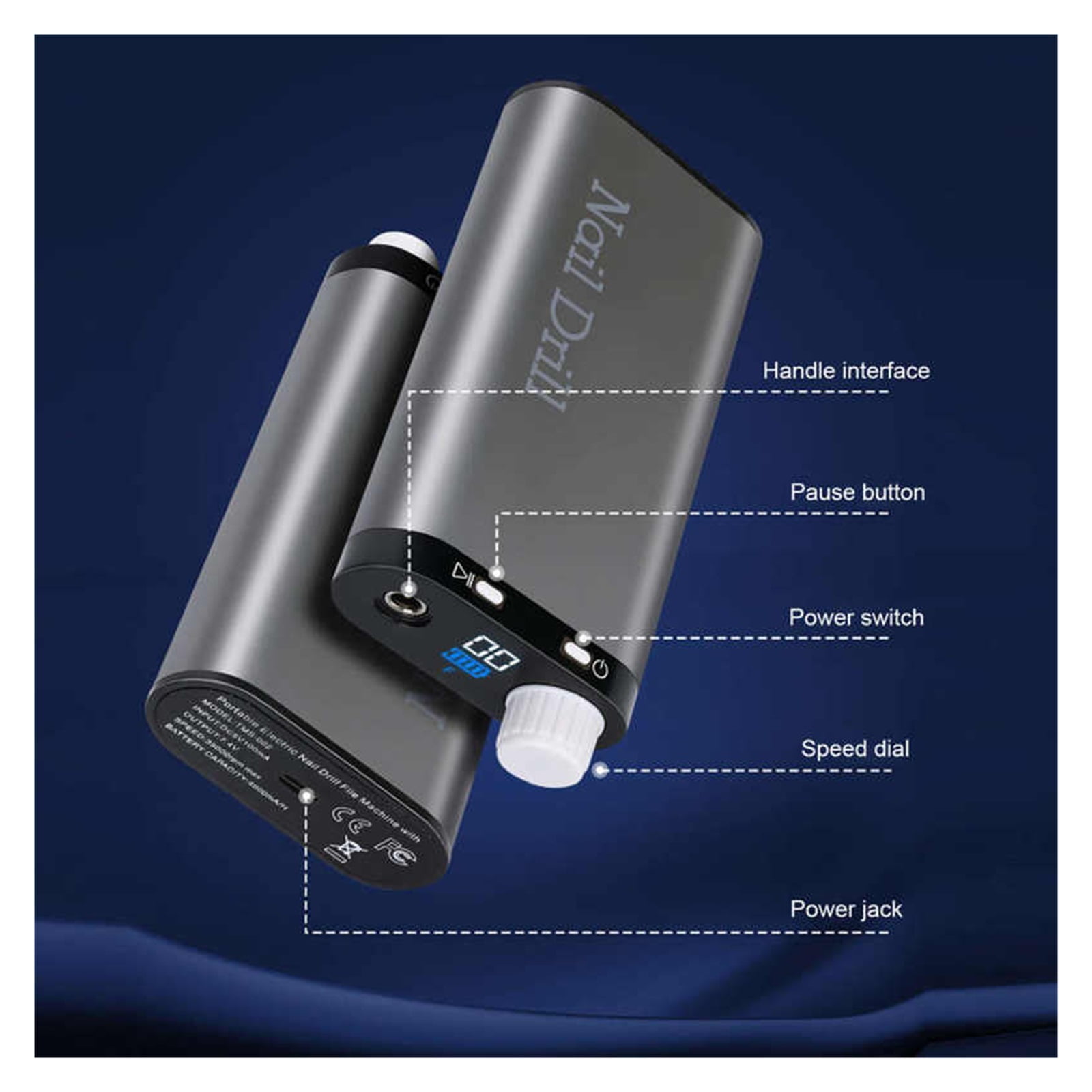 30000RPM Nail Drill Machine, Pro Manicure Machine, Rechargeable Electric Nail File For Salon Use, Nail Art Equipment ,Low Noise