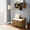 thumbnail image 2 of Crosley Furniture Fremont 2-Piece Solid Wood/Metal Hall Tree Set in Coffee, 2 of 7