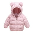 thumbnail image 5 of Baby Boys Girls Winter Coat Baby Boys Puffer Coat Pink Bear Ear Cute Jackets Windproof Down Jacket for Baby Kids Winter Jacket Baby Boy Clothes 18-24M, 5 of 5