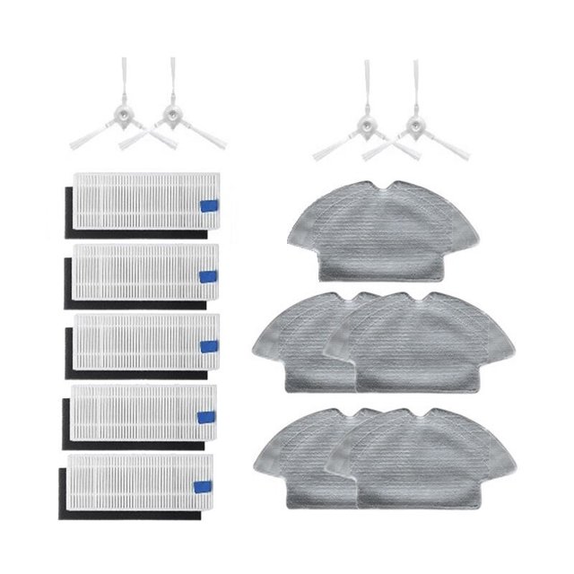Cepillo lateral, paño de fregona, filtro HEPA para aspiradora robótica 360 S6, piezas de repuesto, accesorios
