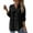 502_Black, variant on Button-up Shirts for Women 2025 Hot Spring And Autumn Simple Solid Color Sleeveless V Neck Button Up Lapel Shirt For Women Spring Tops