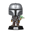 thumbnail image 2 of Funko Pop! Star Wars: Mandalorian & Grogu - Mandalorian with Grogu (On Back), 2 of 4