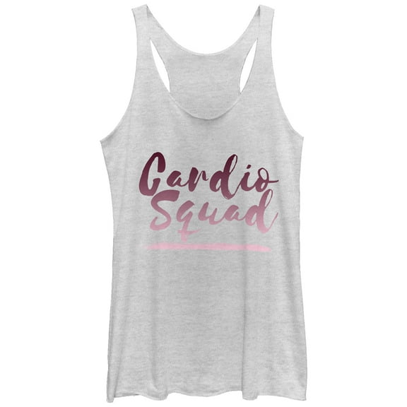 Women's CHIN UP Cardio Squad Racerback Tank Top White Heather Small