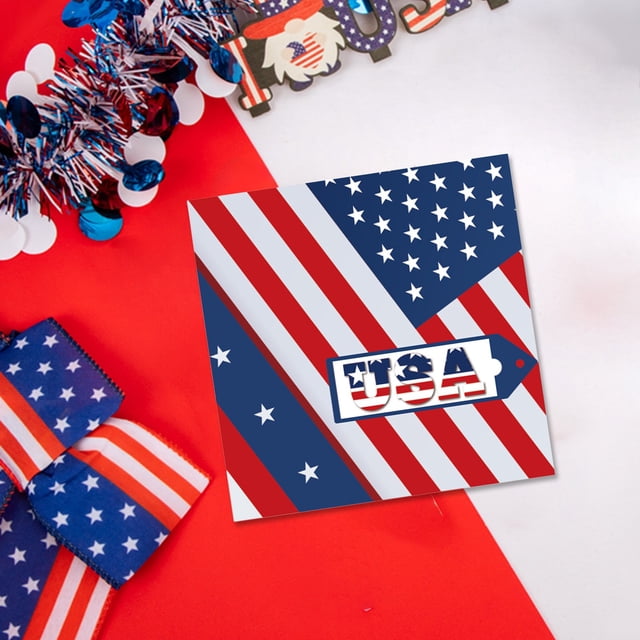 Independence DayDisposable Tableware Picnic Plates Cup Napkin Party Supplies Patriotic Party Decor Outdoor Picnic Memorial Day Decorations