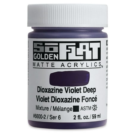 UPC: 0738797660021 | Golden SoFlat Matte Acrylic Paint – Dioxazine Violet Deep  59 ml  Jar