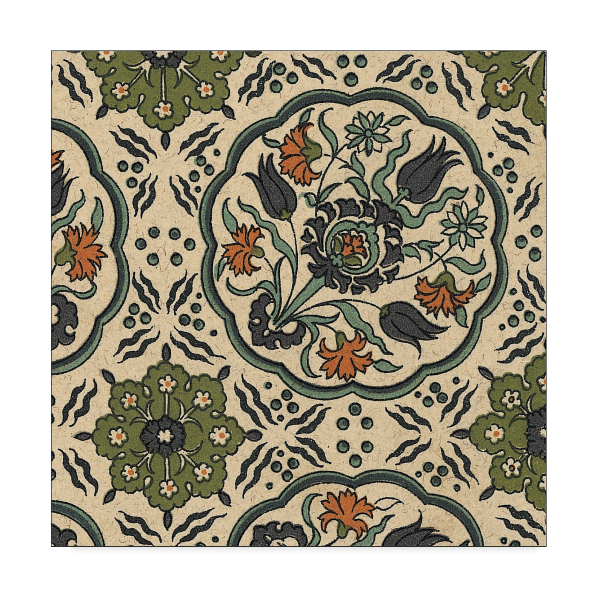 Trademark Fine Art Persian Tile VI by Unknown 14x14-Inch 14x14
