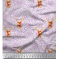 thumbnail image 1 of Soimoi Cotton Duck Fabric Artistic Flower & Reindeer Face Animal Print Sewing Fabric Yard 56 Inch Wide, 1 of 1