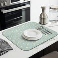 thumbnail image 3 of Pioneer Flower Floral Print Pattern Kitchen Dish Drying Mat 1 Pack, Ultra Absorbent Microfiber Drainer Mat, 16"x18", 3 of 6