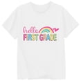 thumbnail image 5 of ibiyuan First Day Of School Clothes for Girls Summer Short Sleeve Back To School Shirt for Girls Kids Cotton T-Shirt Toddler Tees Tops Classic Cute Kindergarten, 5 of 5