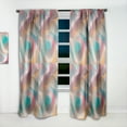 thumbnail image 2 of Designart 'Shining Colour Waves Retro Pattern' Mid-Century Modern Curtain Panel, 2 of 5