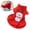 A001- Red, variant on Small Dog Dress Dog Christmas Outfit Snowman Pattern Red Fleece Dog Sweater Pet Holiday Apparel for Small Breed Dogs, 1 Pack
