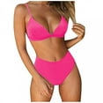 thumbnail image 1 of TopLLC Haut de Bikini Rehausseur pour Femme Haut de Maillot de Bain Dos Nu Rétro Haut de Maillot Rembourré Tankini pour Femme Maillot de Bain, 1 of 4