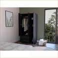 thumbnail image 5 of Armoire Haddam Modern Bedroom Storage | Black | Engineered Wood, 5 of 7
