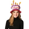 Rasta Imposta Birthday Cake Hat Costume, Adult One Size, Sku 1293, Red and Purple