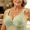 Green, variant on Women's Lace Wireless Bra, Adjustable Wide Straps & Flower Accent, Perforated Design for Errands and Casual Days Black 46
