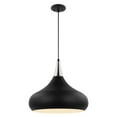thumbnail image 4 of 60/7516-Nuvo Lighting-Phoenix - 1 Light Large Pendant In Mid-Century Modern Style-16.13 Inches Tall and 18 Inches Wide-Matte Black/Polished nickel, 4 of 10