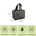 thumbnail image 2 of Bolsa de maquillaje portátil para mujer, bolsa de almacenamiento de cosméticos de gran capacidad con entramado de mil pájaros, 2 of 5