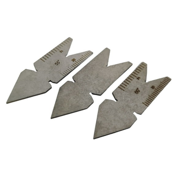 Xingzhi 3Pcs 60 Degree 55 Degree Measure Gauge Gage Inch Metric Screw Pitch Gauge Center Gauge Measuring Tool