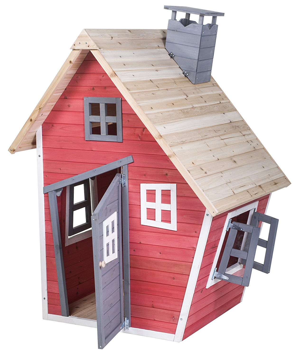 Merax Children's Wood Playhouse Indoor Outdoor Backyard Environmental